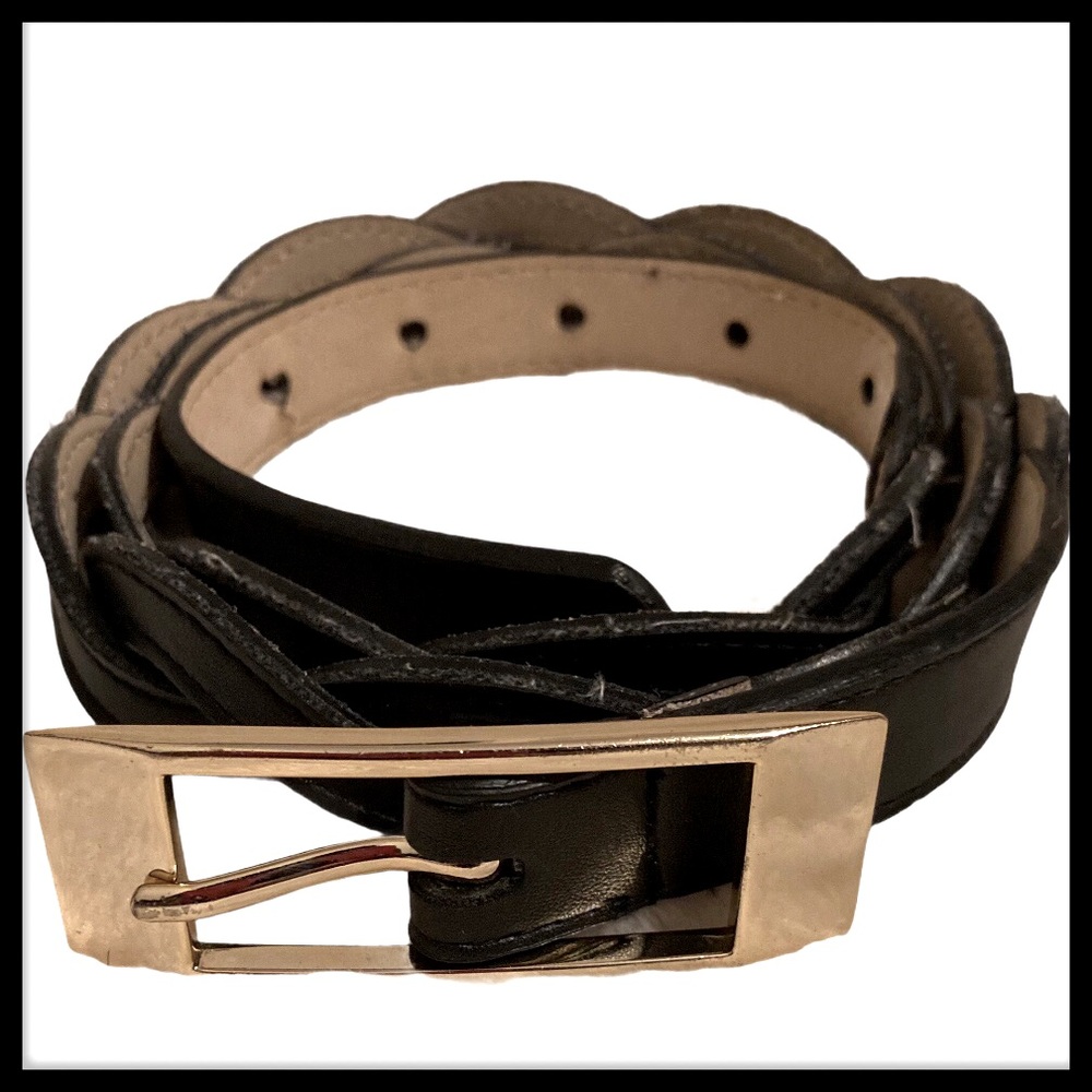 TALBOTS | Twisted Black Belt | Sz. M